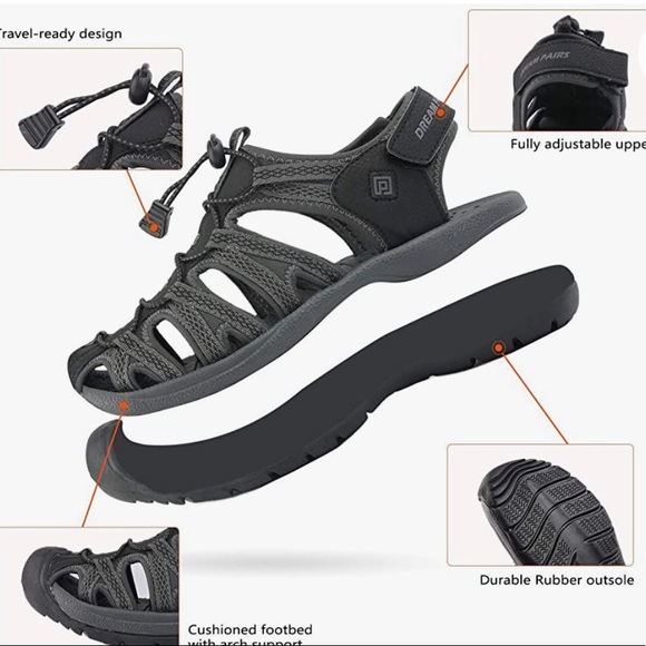 NIB Dream Pairs Men’s Sandals with closed toe - Picture 4 of 5